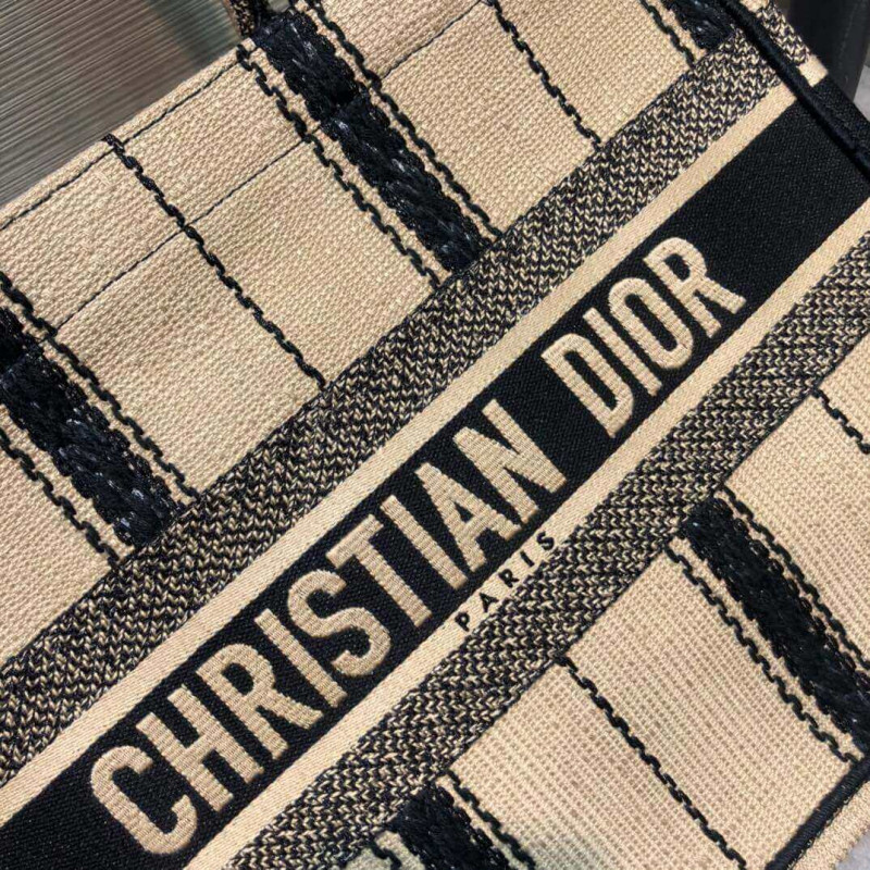 Replica Christian Dior Small Bayadere Embroidered Dior Book Tote M1296