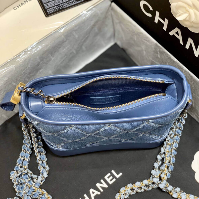 Replica Chanel Gabrielle Small Hobo Bag Denim Calfskin A91810
