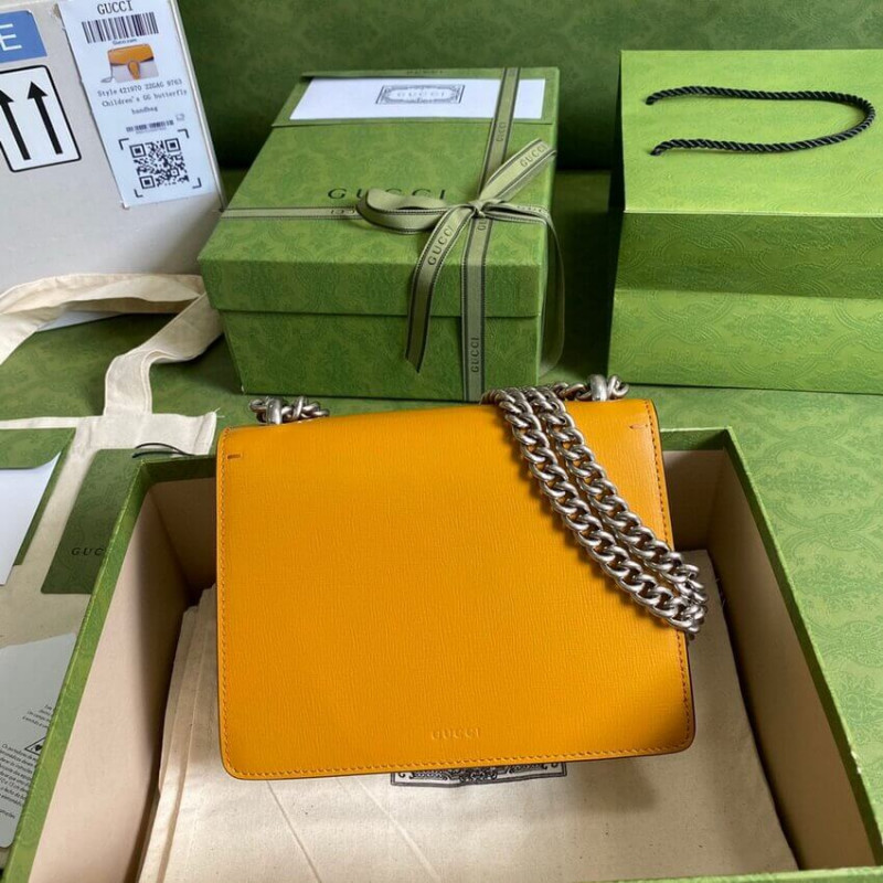 Replica Gucci Dionysus Mini Bag 421970 Orange White Leather