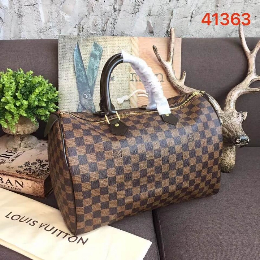 Replica Louis Vuitton Damier Ebene Canvas Speedy 35 N41363