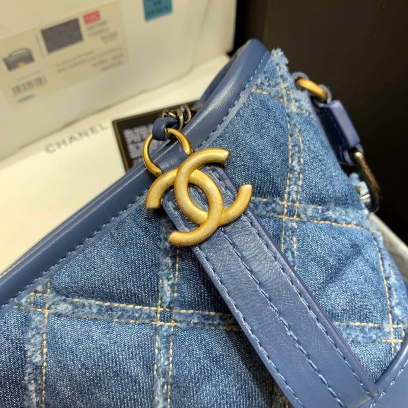 Replica Chanel Gabrielle Small Hobo Bag Denim Calfskin A91810