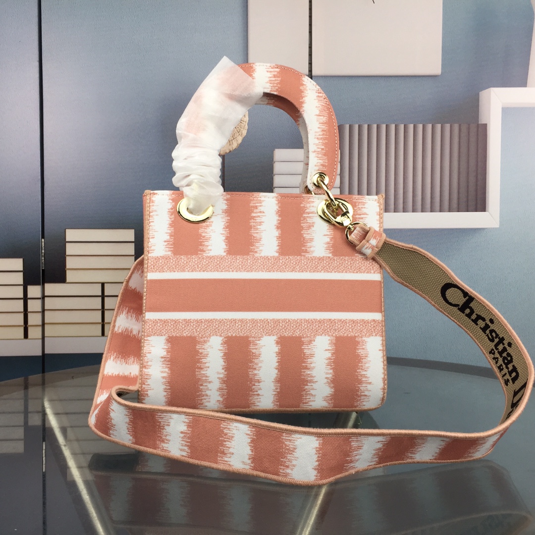 Replica Dior Medium Lady D-Lite Bag Blue/Red/O