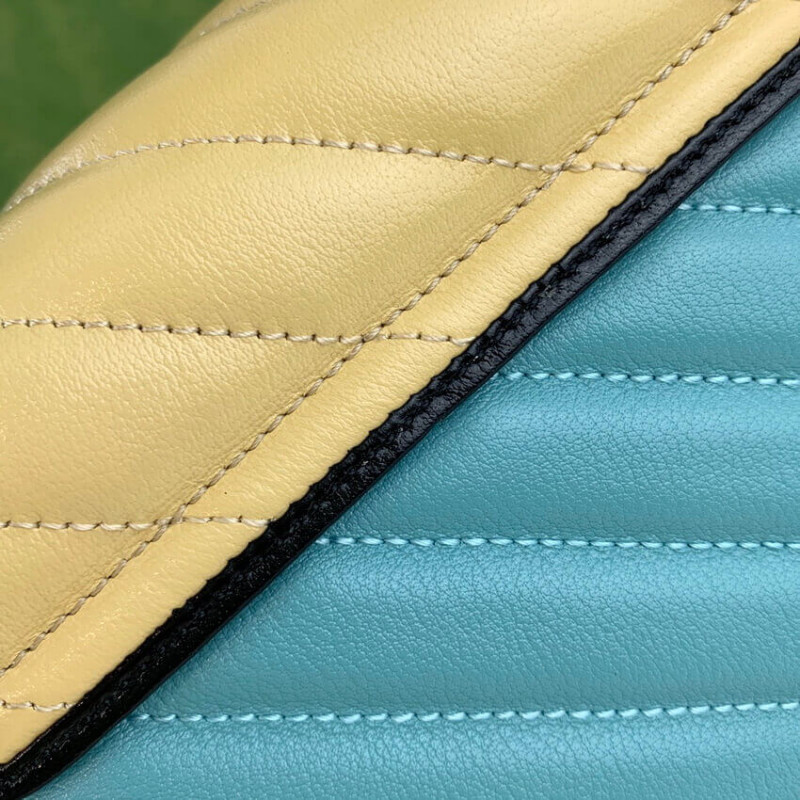 Replica Gucci Gg Marmont Mini Bag 583571 Butter And Pastel Blue Leather