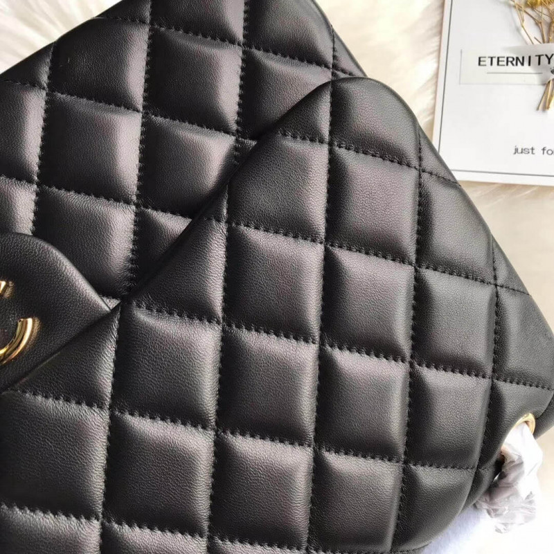 Replica Chanel Lambskin 30Cm Classic Flap Bag A1113 Black
