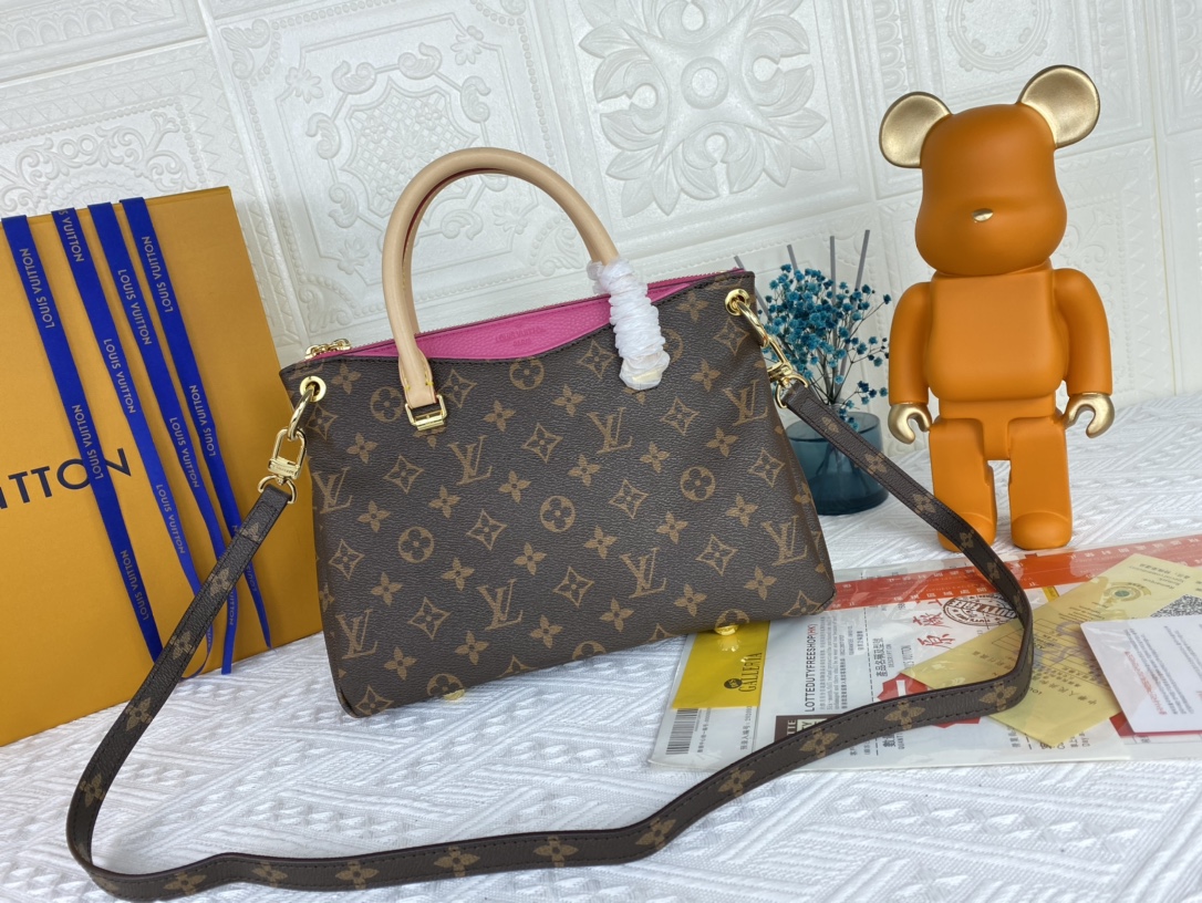 Replica Louis Vuitton Pallas Bb Black/Red/Pink
