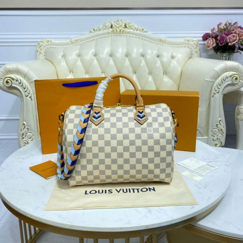 Replica Louis Vuitton Damier Azur Speedy Bandouliere 30 N50054
