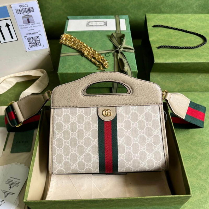 Replica Gucci Ophidia Small Tote With Web 693724 White