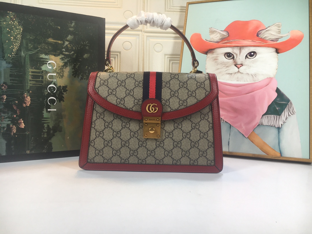 Replica Gucci Ophidia Small Top Handle Bag With Web 651055