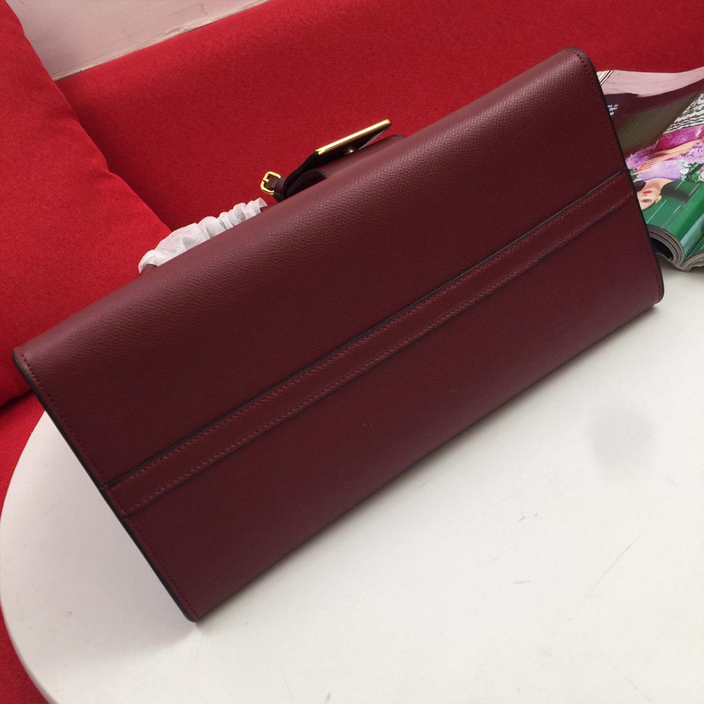Replica Prada Medium Saffiano Leather Monochrome Bag 1Ba155(66158) Wine