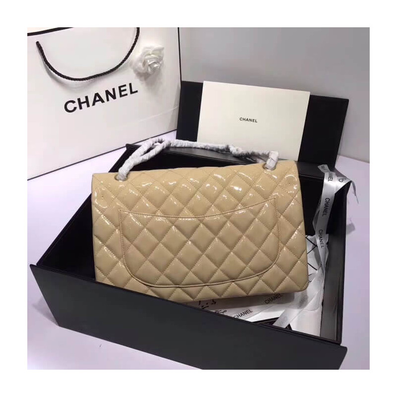Replica Chanel Pantent Leather 30Cm Classic Flap Bag A1113