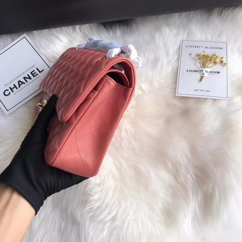 Replica Chanel 1112 Rose Quartz Medium Size 2.55 Lambskin Leather Flap Bag