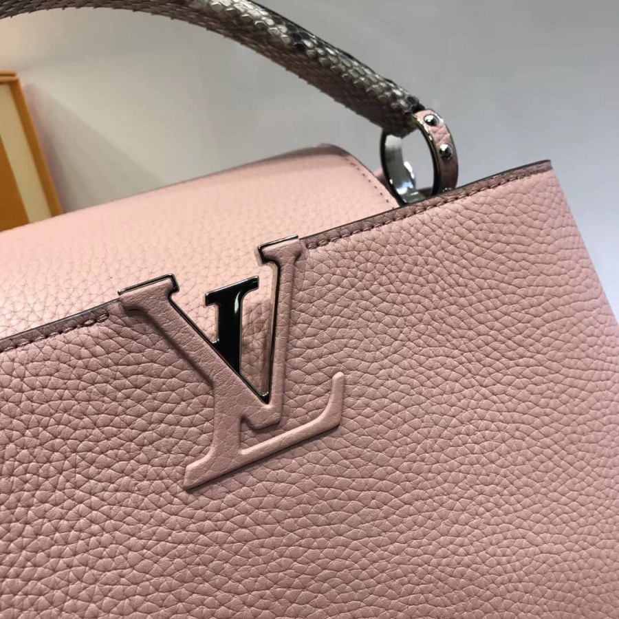 Replica Louis Vuitton Taurillon Leather And Python Capucines Bb N92039