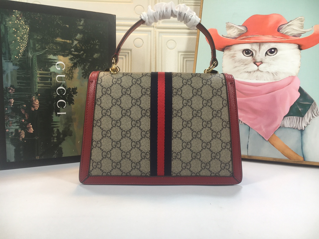 Replica Gucci Ophidia Small Top Handle Bag With Web 651055