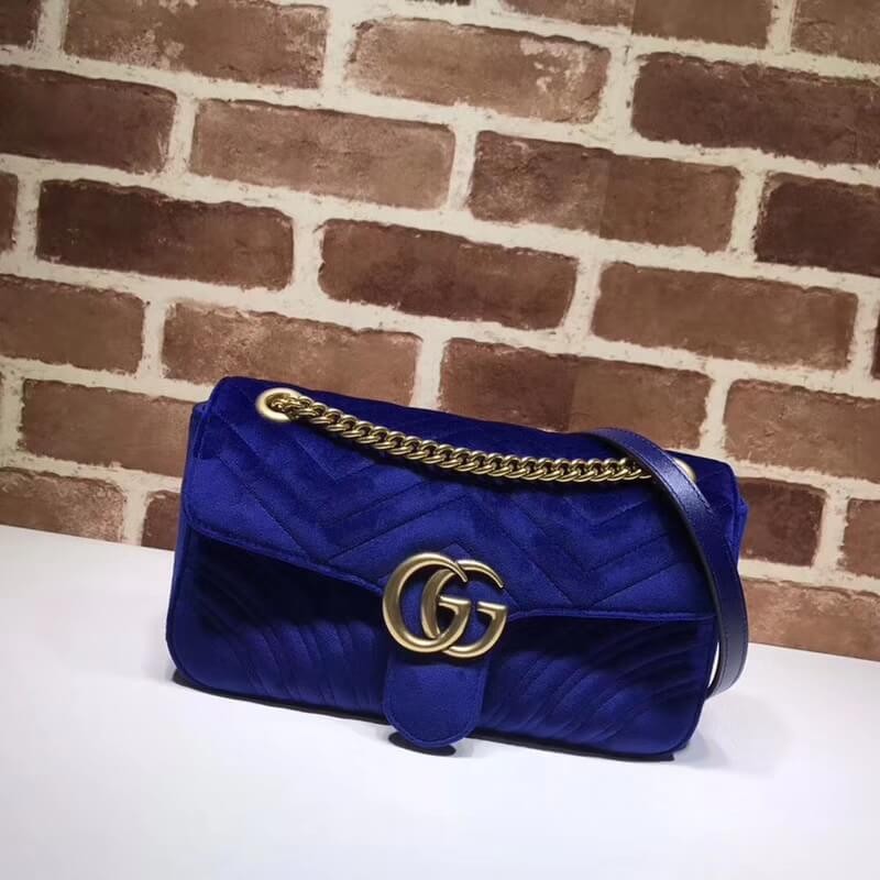 Replica Gucci Gg Marmont Velvet Shoulder Bag 443497