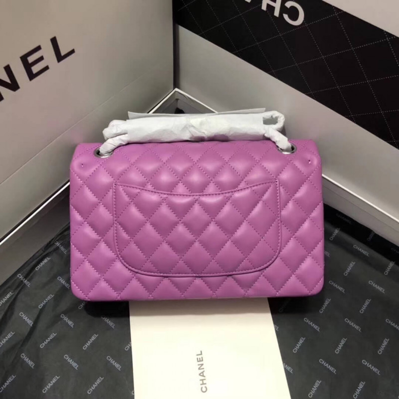 Replica Chanel 1112 Purple Medium Size 2.55 Lambskin Leather Flap Bag