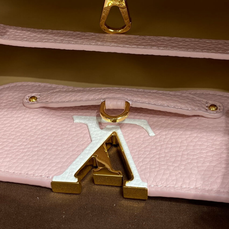 Replica Louis Vuitton Capucines Mm M59020 Rose/Beige