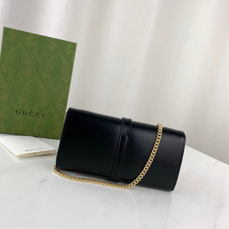 Replica Gucci Jackie 1961 Calfskin Chain Wallet 652681