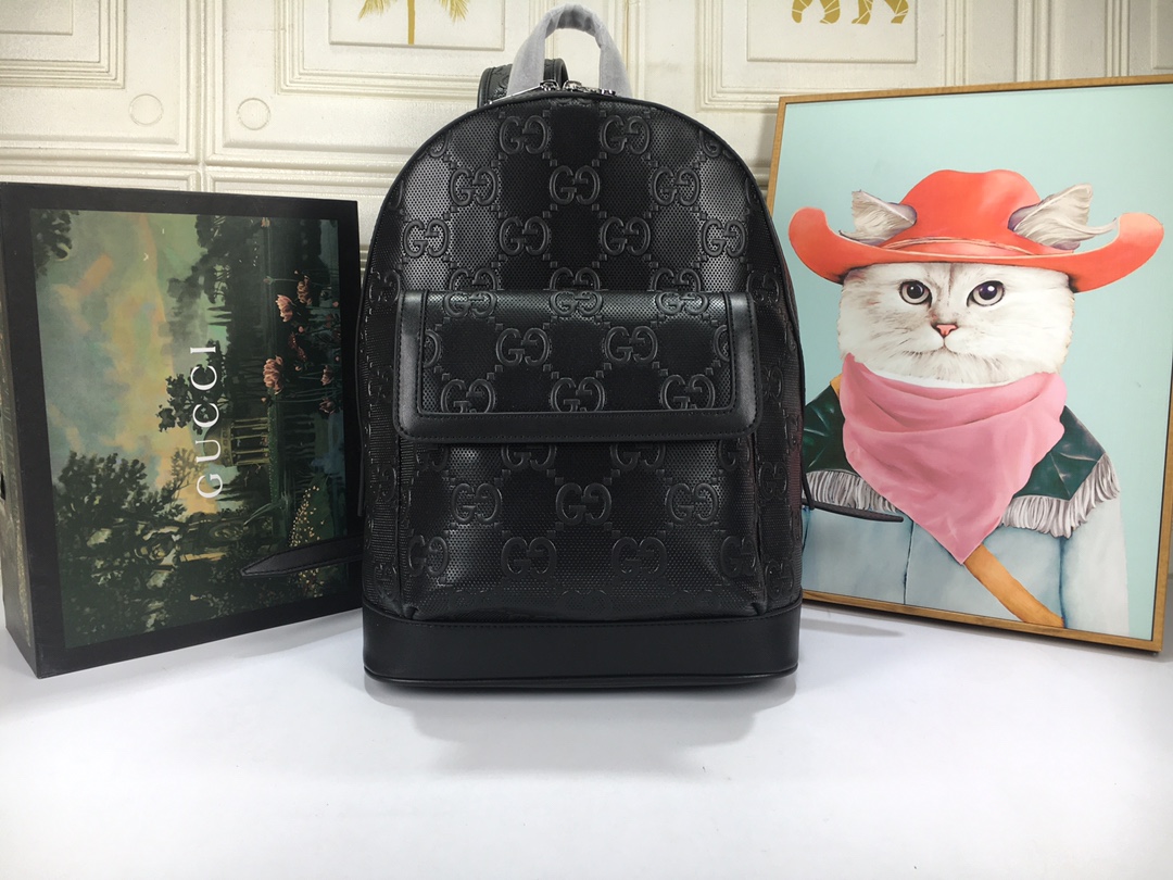 Replica Gucci Double G Embossed Backpack