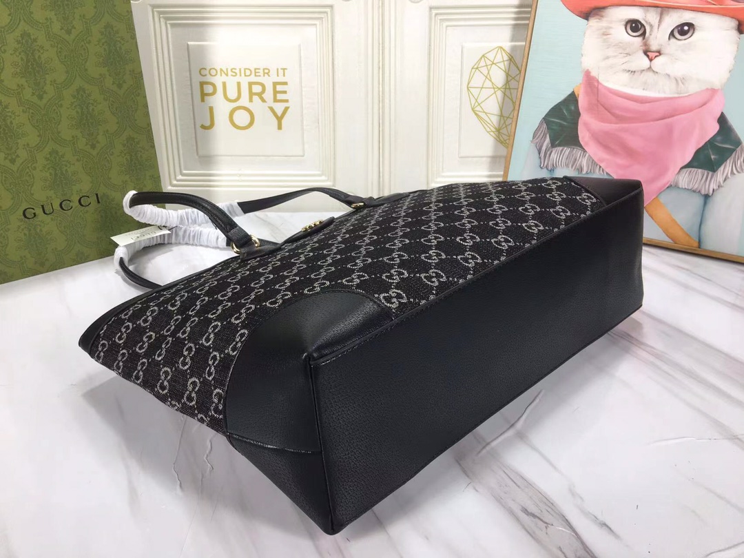 Replica Gucci Ophidia Medium Tote With Web- Black
