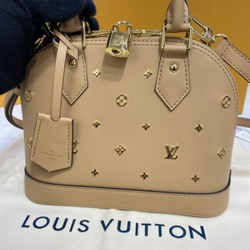 Replica Louis Vuitton Alma Bb Monogram Metal In Beige M58638