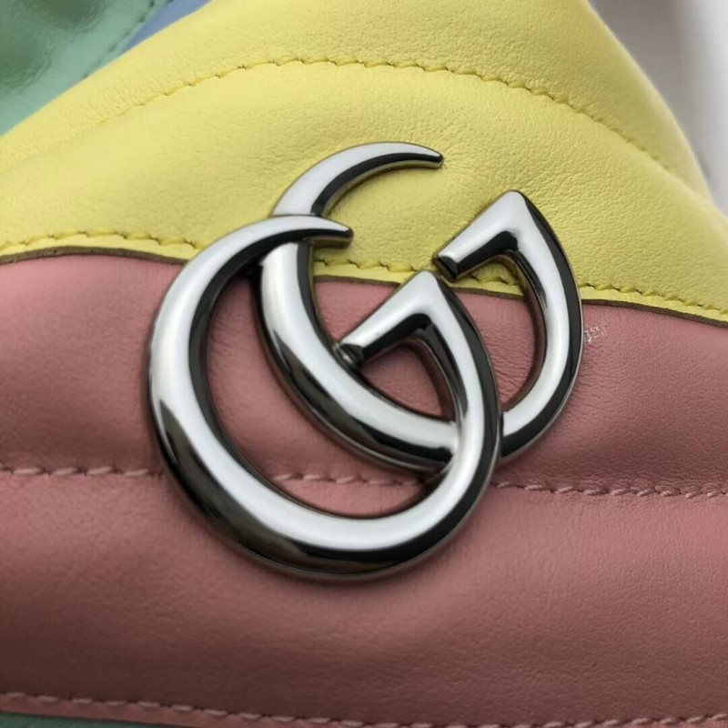 Replica Gucci Gg Marmont Mini Bucket Bag In Pastel And Rainbow 575163