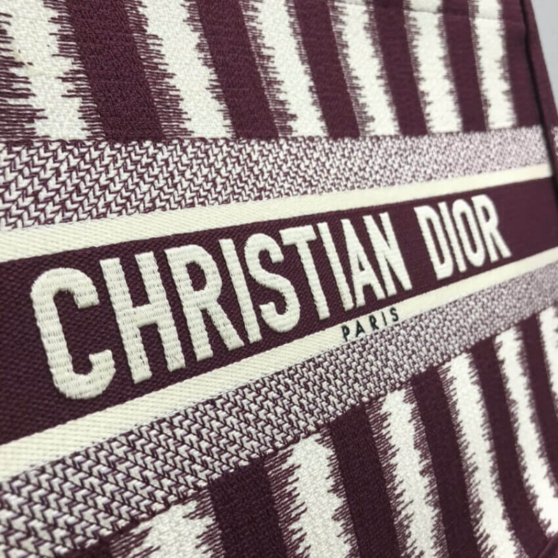 Replica Dior Small Book Tote D-Stripes Embroidery M1296