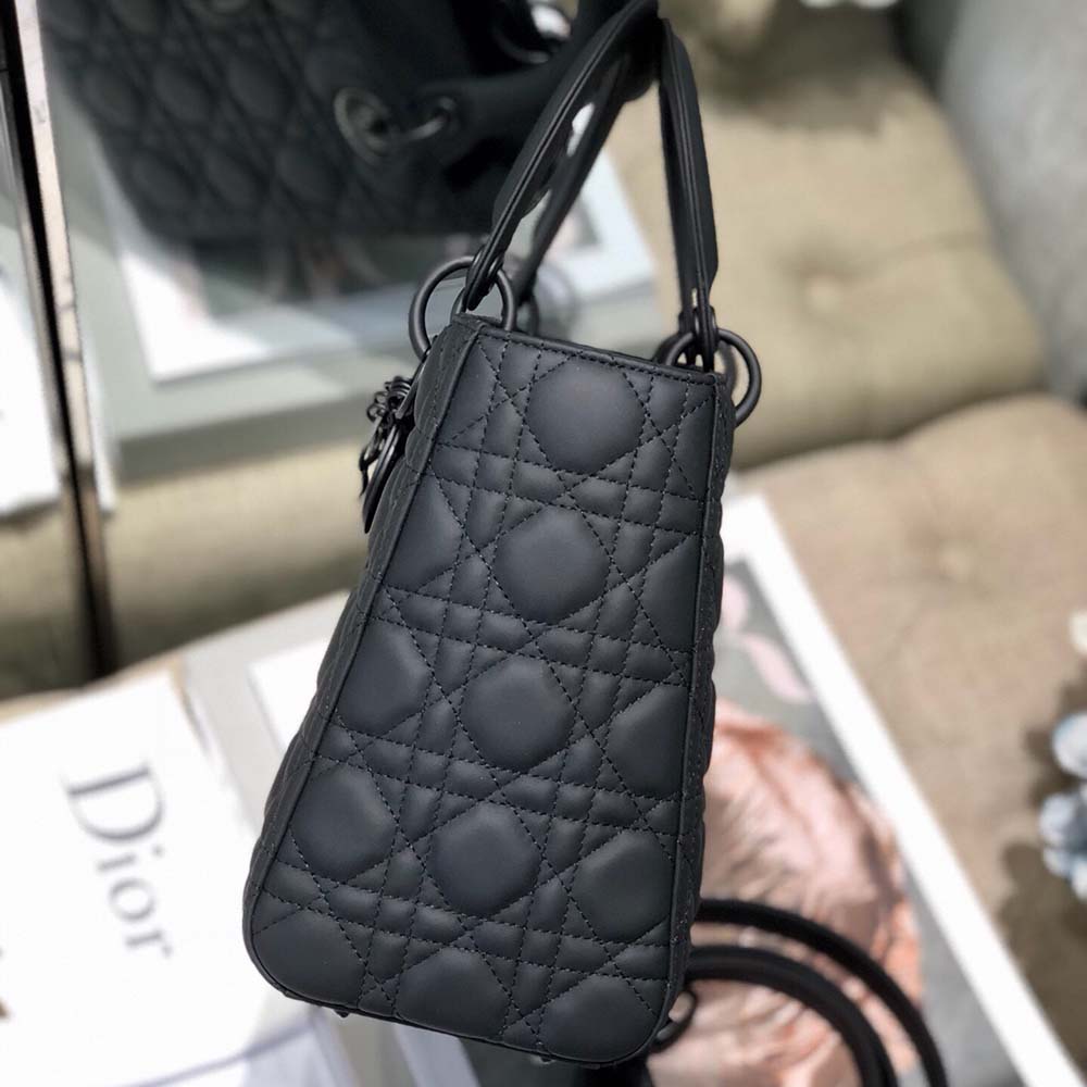 Replica Dior Aaa-Medium Lady Dr Bag Black/Pink/Grey