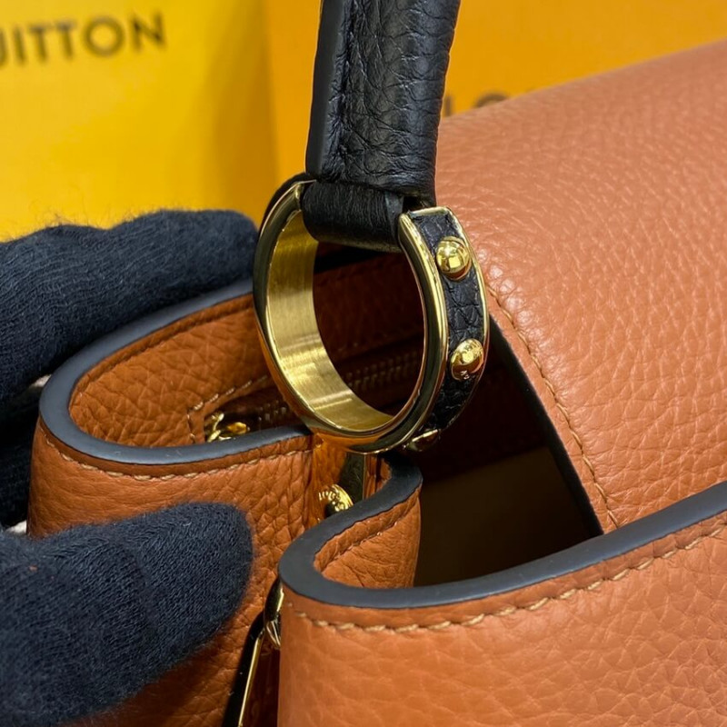 Replica Louis Vuitton Capucines Mm M59020 Gold/Noir