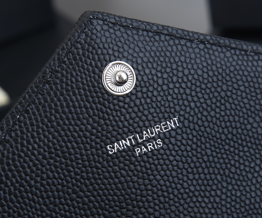 Replica Ysl Envelope Chain Wallet In Grain De Poudre Embossed Leather 1888