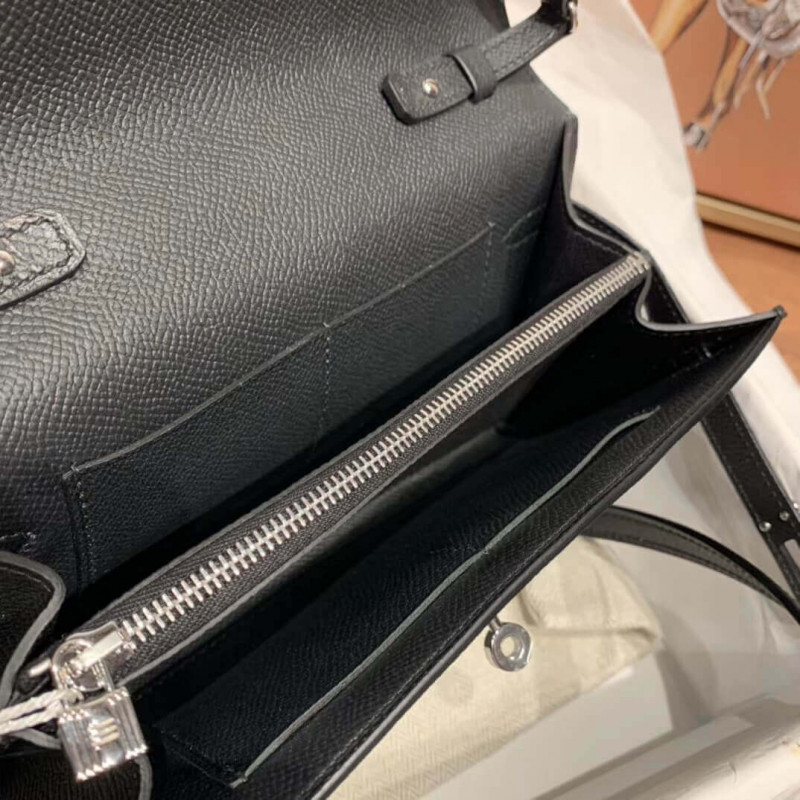 Replica Hermes Kelly Wallet To Go Woc 499041 Black