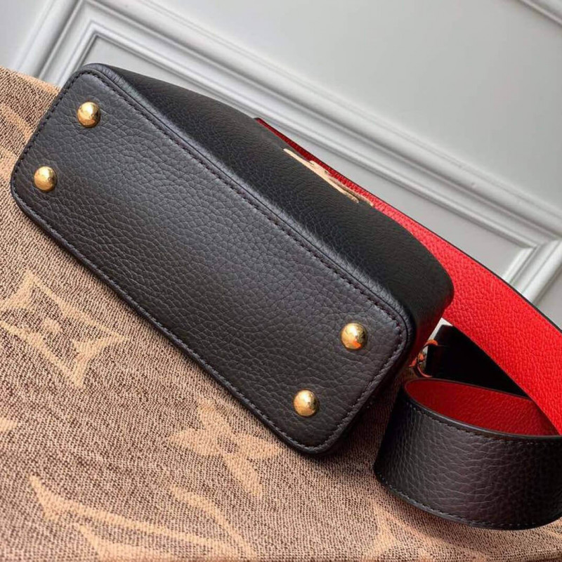Replica Louis Vuitton Capucines Mini M56071 Black/Red