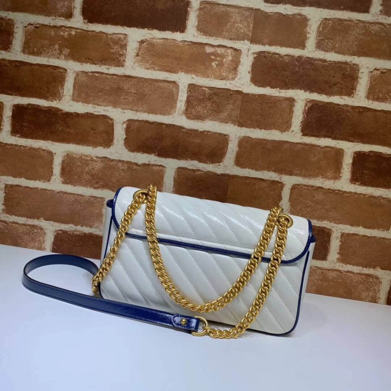 Replica Gucci Gg Marmont Small Shoulder Bag 443497 White