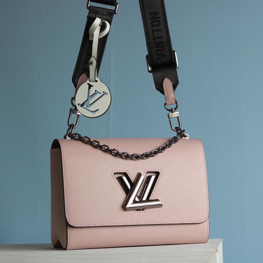 Replica Louis Vuitton Twist Mm M56628 Black/White/Pink