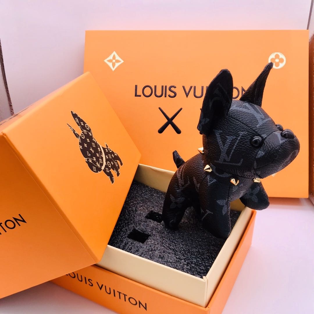 Replica Louis Vuitton Cute French Bulldog Bag Charm And Key Holder