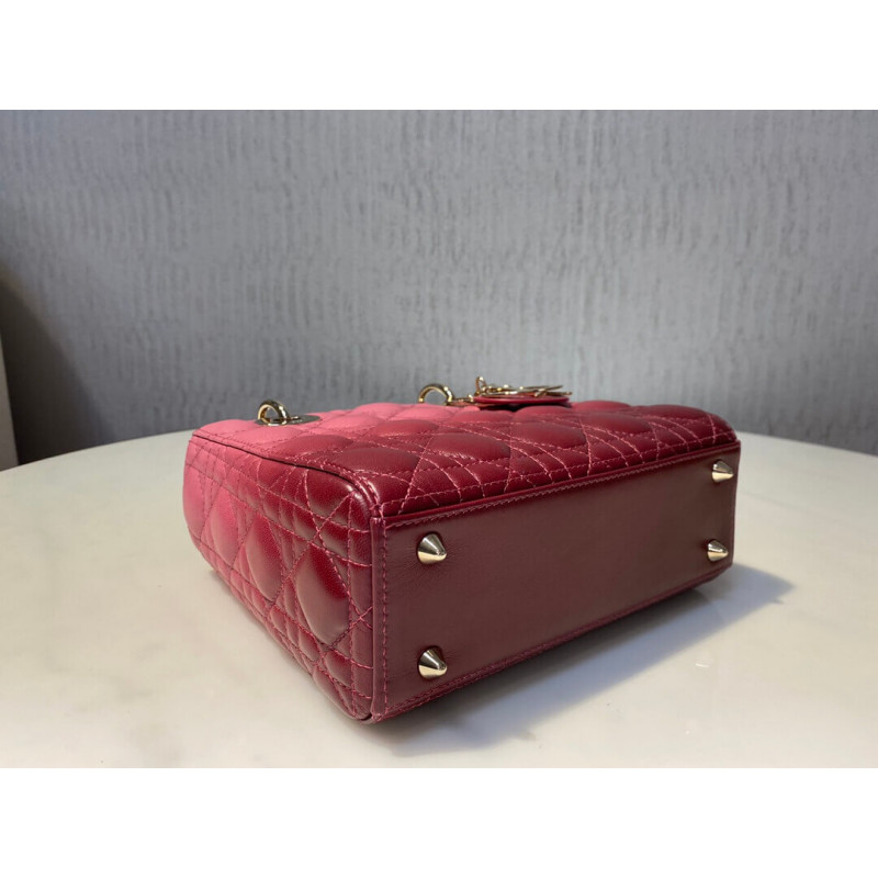 Replica Lady Dior My Abcdior Bag In Strawberry Pink Gradient Cannage Lambskin M0538