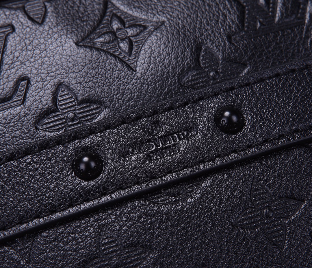 Replica Louis Vuitton Monogram Shadow Danube Slim Black M44972