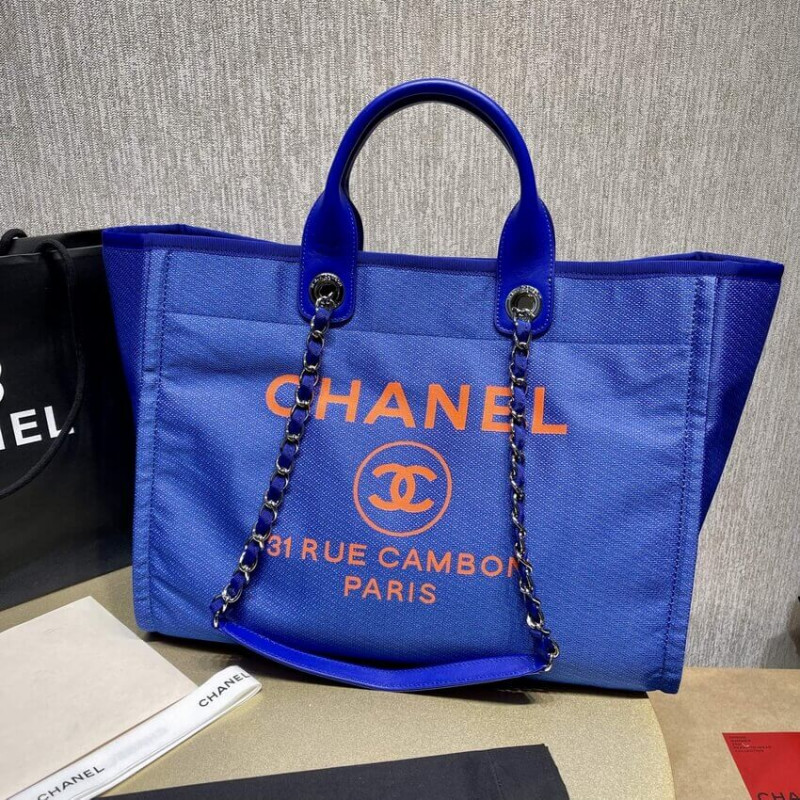 Replica Chanel 21S Deauville Blue Orange Large Shopping Bag A66941