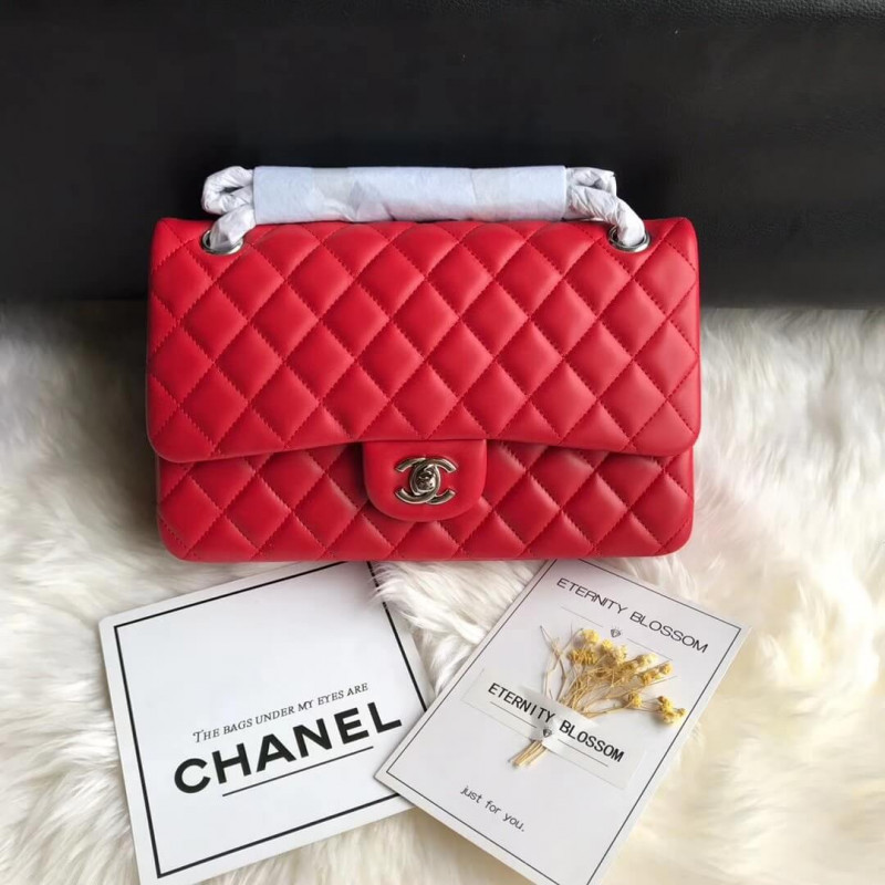 Replica Chanel 1112 Red Medium Size 2.55 Lambskin Leather Flap Bag