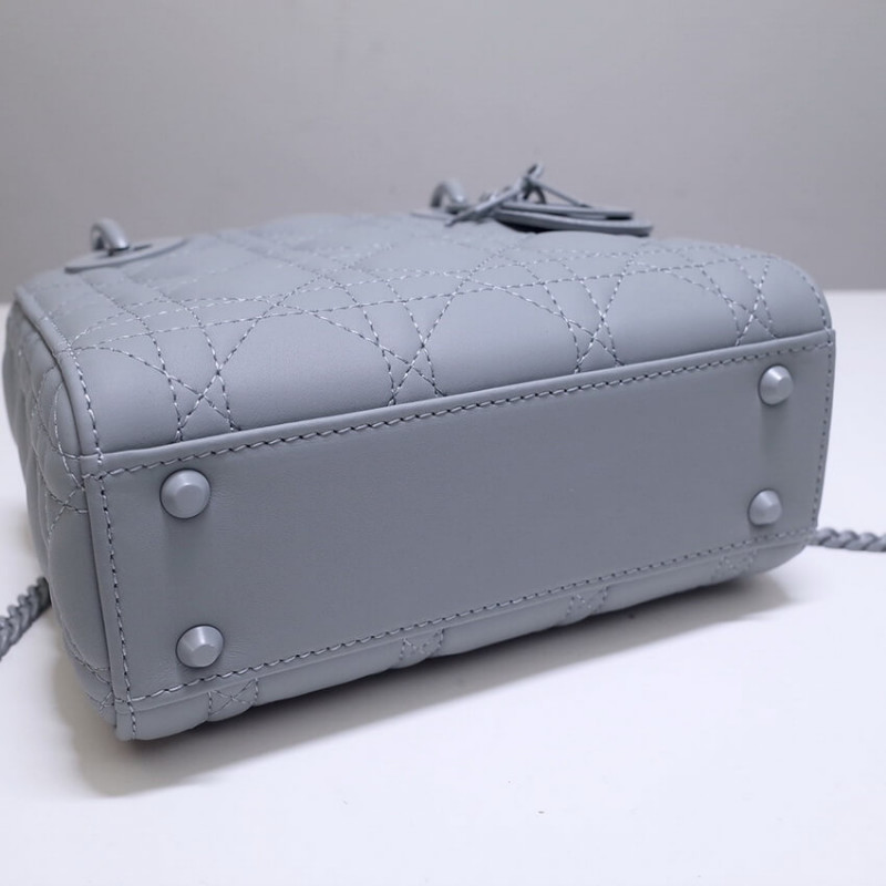 Replica Dior Mini Lady Dior Bag In Ultramatte Cannage Calfskin M0505