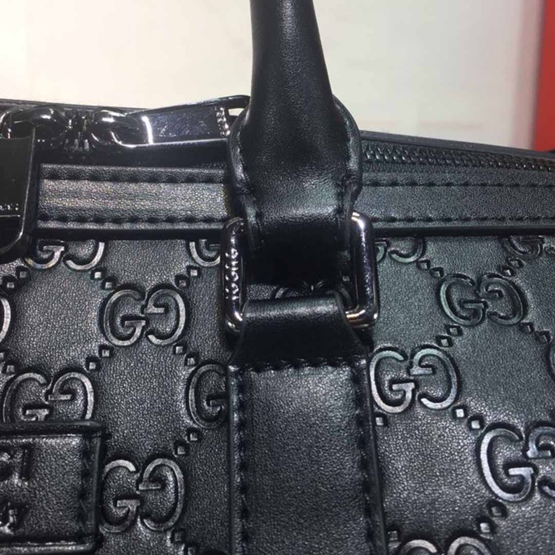Replica Gucci Aaa-Double G Embossed Duffle Bag 625768 Black/Red