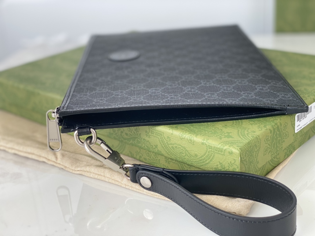 Replica Gucci Black Canvas Pouch