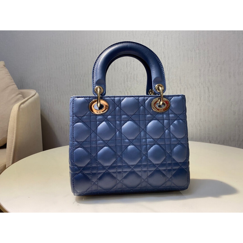 Replica Lady Dior My Abcdior Bag In Indigo Blue Gradient Cannage Lambskin M0538
