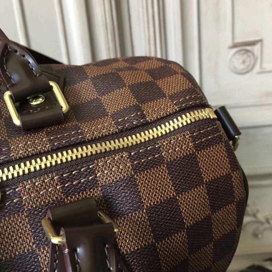 Replica Louis Vuitton Damier Ebene Canvas Speedy Bandouliere 35 N41366