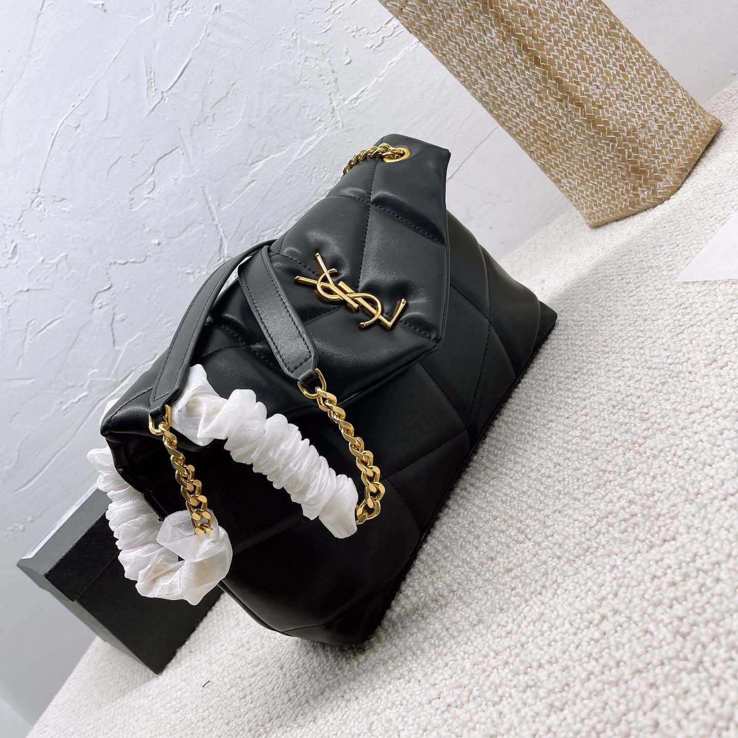 Replica Ysl Puffer Small Bag- Black/White