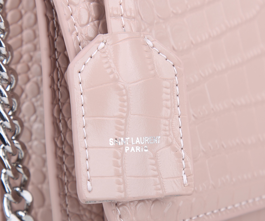 Replica Ysl Sunset Medium In Crocodile Embossed Shiny Leather 1737