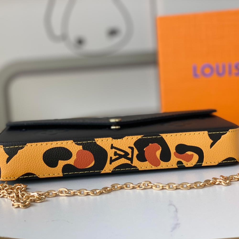 Replica Louis Vuitton Aaa-Leopard Felicie Pochette M64065