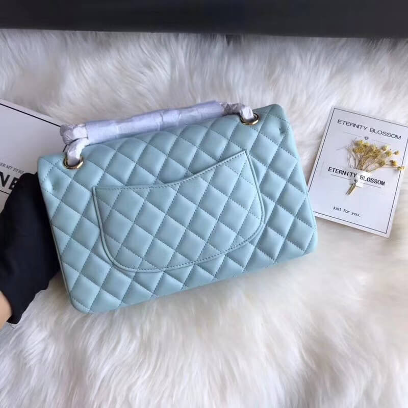 Replica Chanel 1112 Tiffany Blue Medium Size 2.55 Lambskin Leather Flap Bag