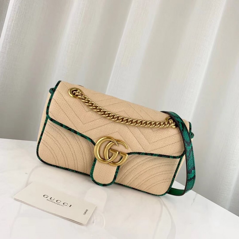 Replica Gucci Online Exclusive Gg Marmont Raffia Small Shoulder Bag 443497