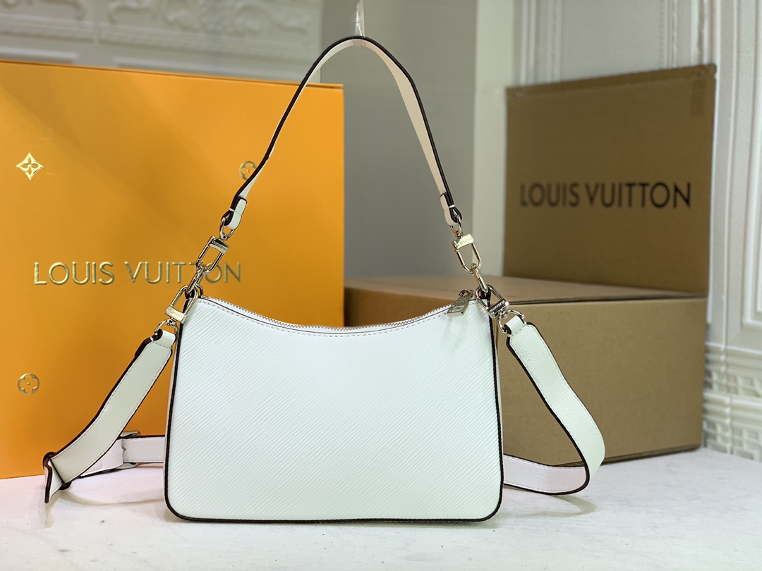 Replica Louis Vuitton Marelle Handbag Black/White/Brown