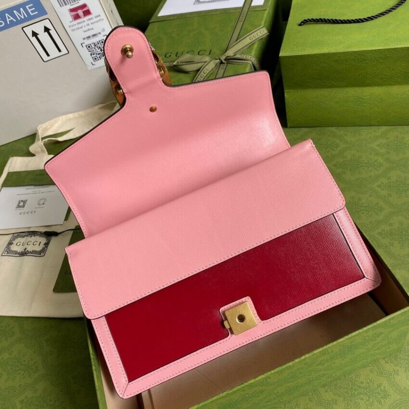 Replica Gucci Dionysus Small Shoulder Bag 400249 Red And Pink Leather